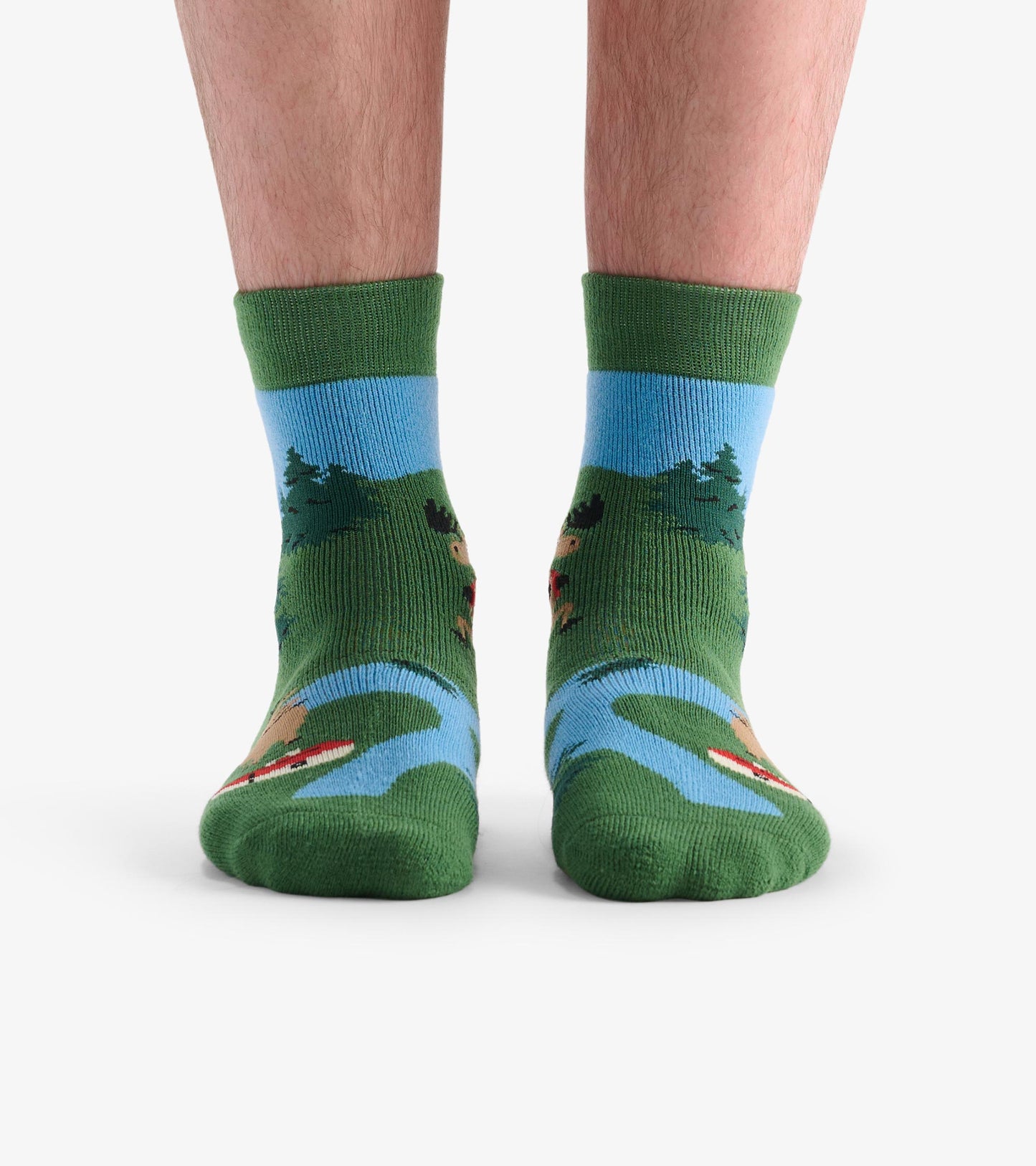 Adult Hiking Moose Cozy Socks