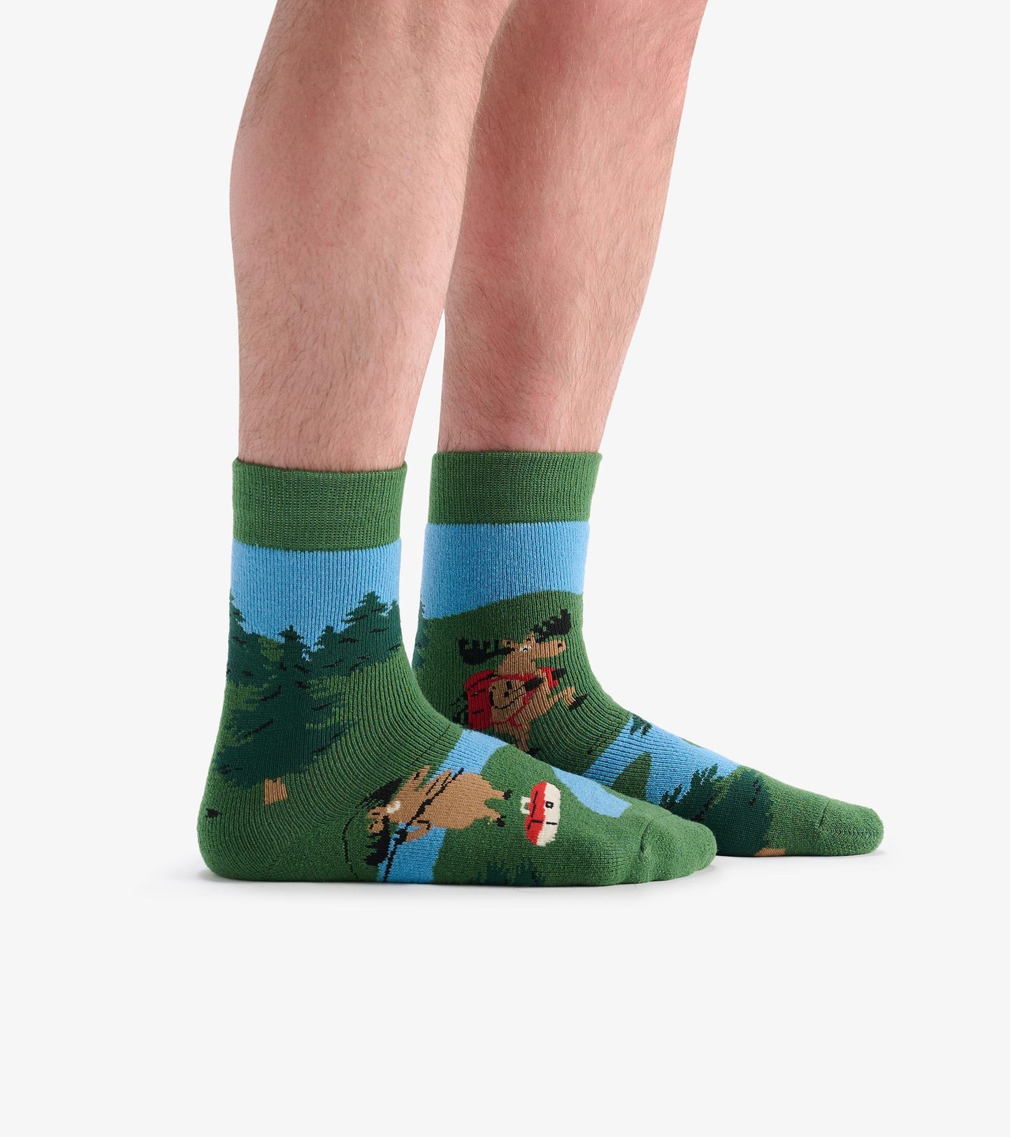 Adult Hiking Moose Cozy Socks