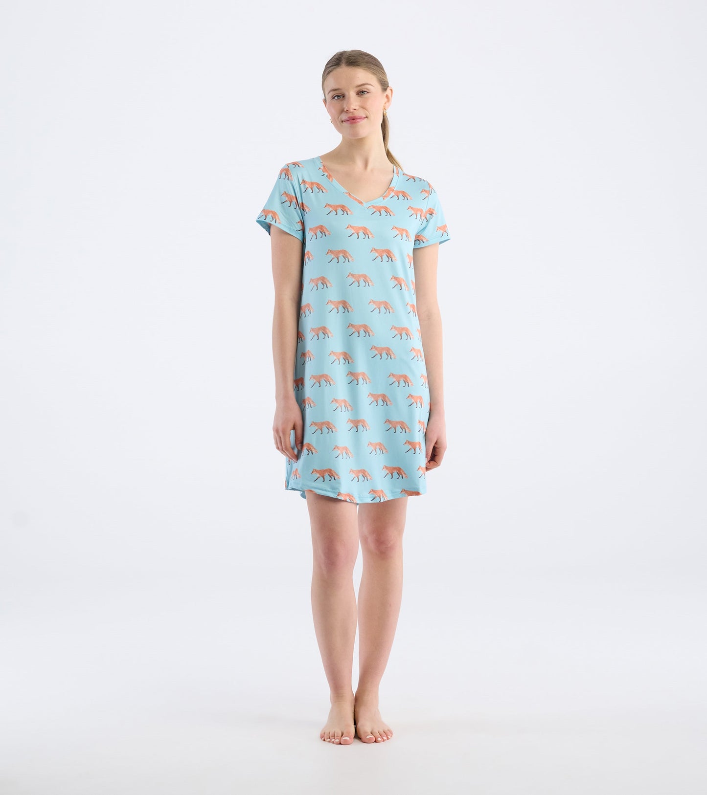 Women's Watercolour Foxes Nightdress
