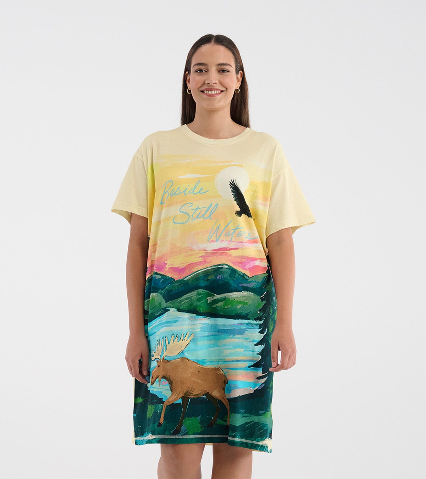 Women's Beside Still Water Watercolour Sleepshirt