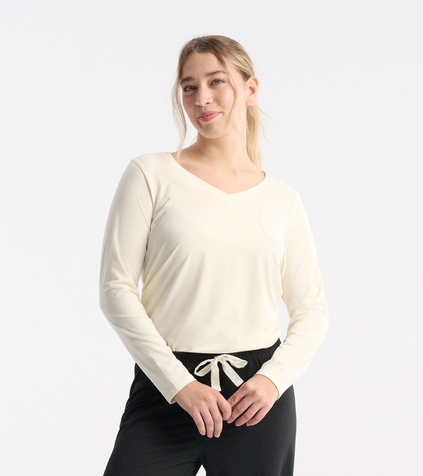 Women's Cami Lace Polyknit Long Sleeve T-Shirt