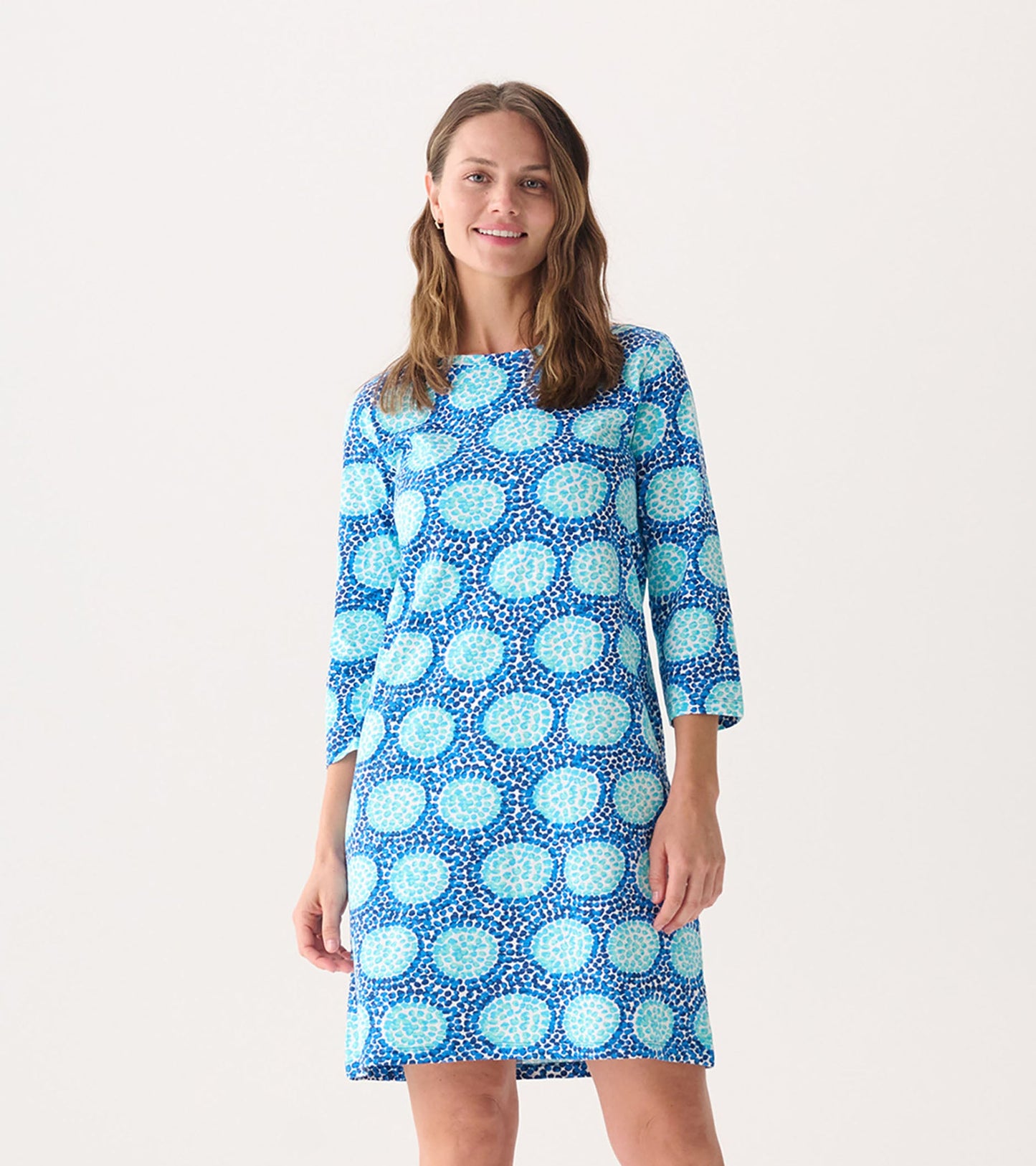 Women's Cobblestone Path 3/4 Sleeve Summer Dress Hatley Little Blue House