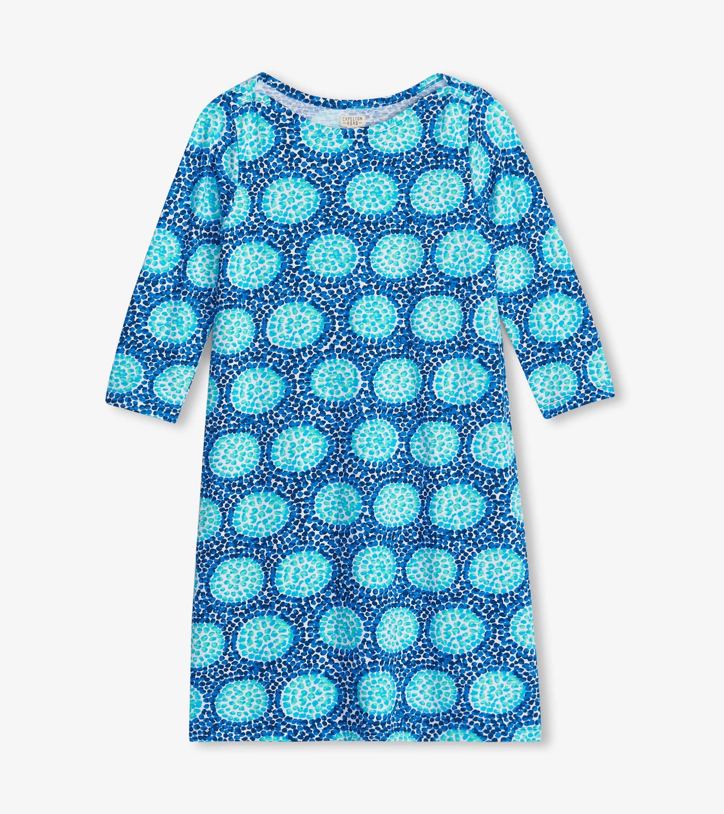 Women's Cobblestone Path 3/4 Sleeve Summer Dress Hatley Little Blue House
