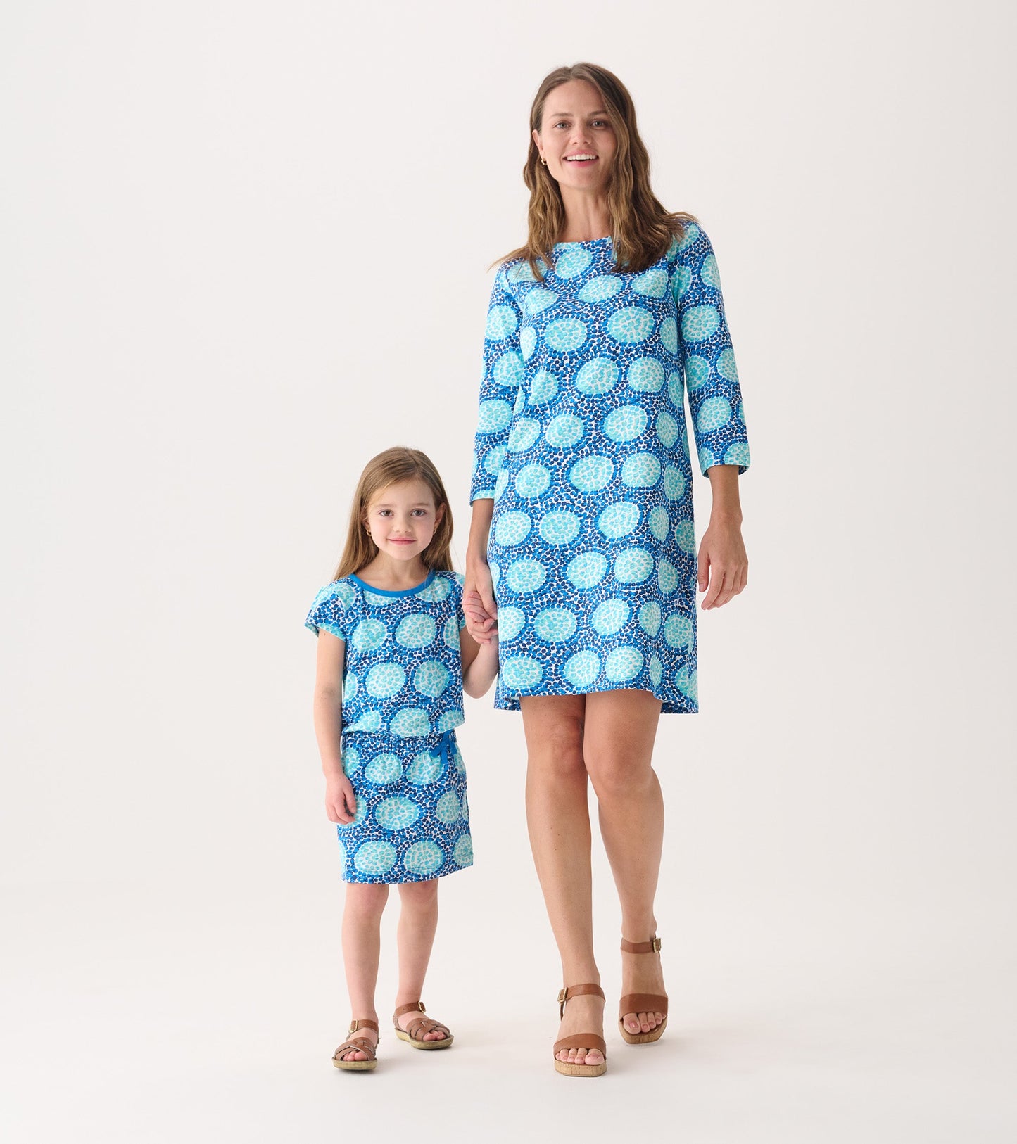 Women's Cobblestone Path 3/4 Sleeve Summer Dress Hatley Little Blue House
