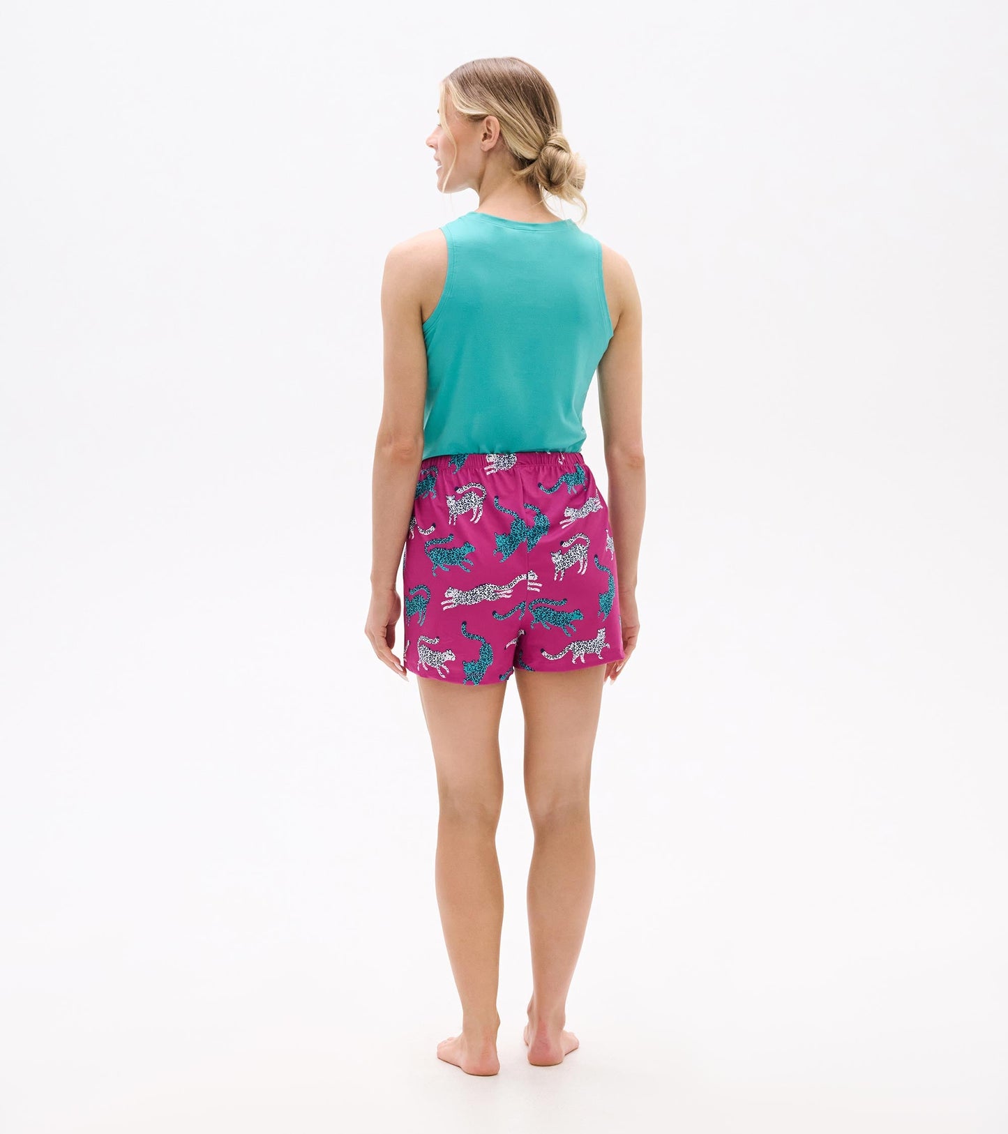 Women's Cheetah Polyknit Pyjama Shorts