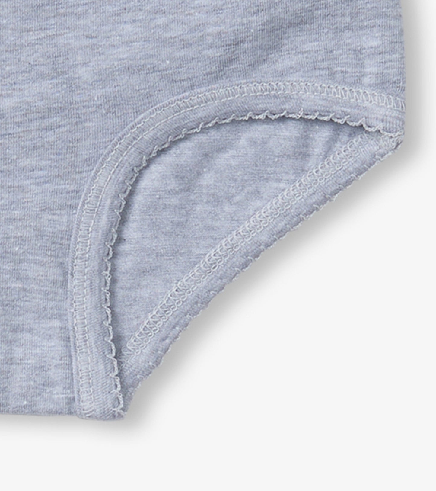 Light gray hipster underwear with soft fabric and scalloped edges, designed for comfort and everyday wear.