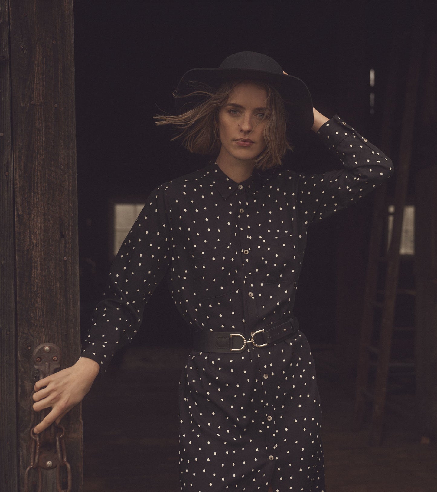 Midi Shirt Dress - Classic Spots
