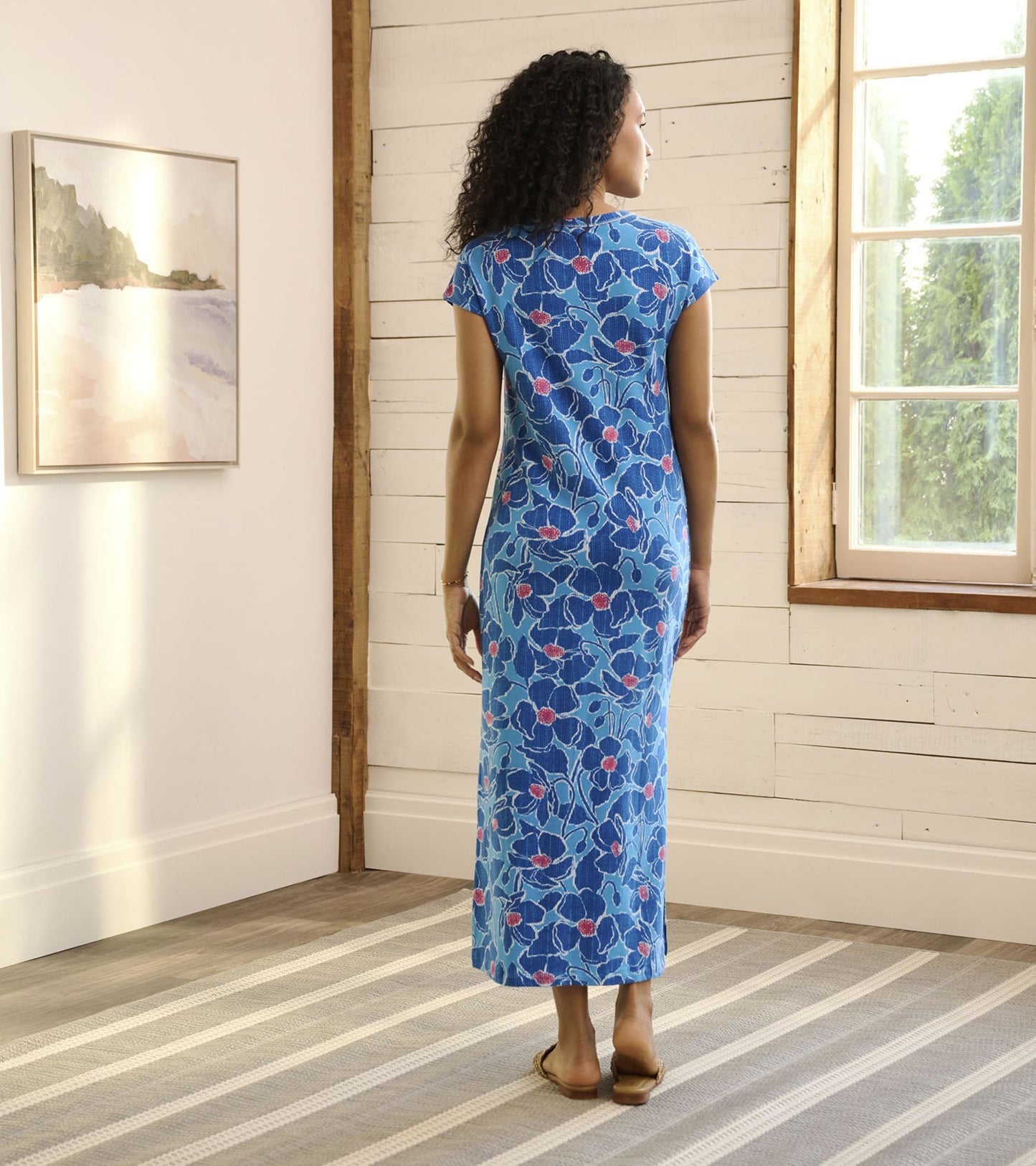 Blake Dress - Textured Poppies