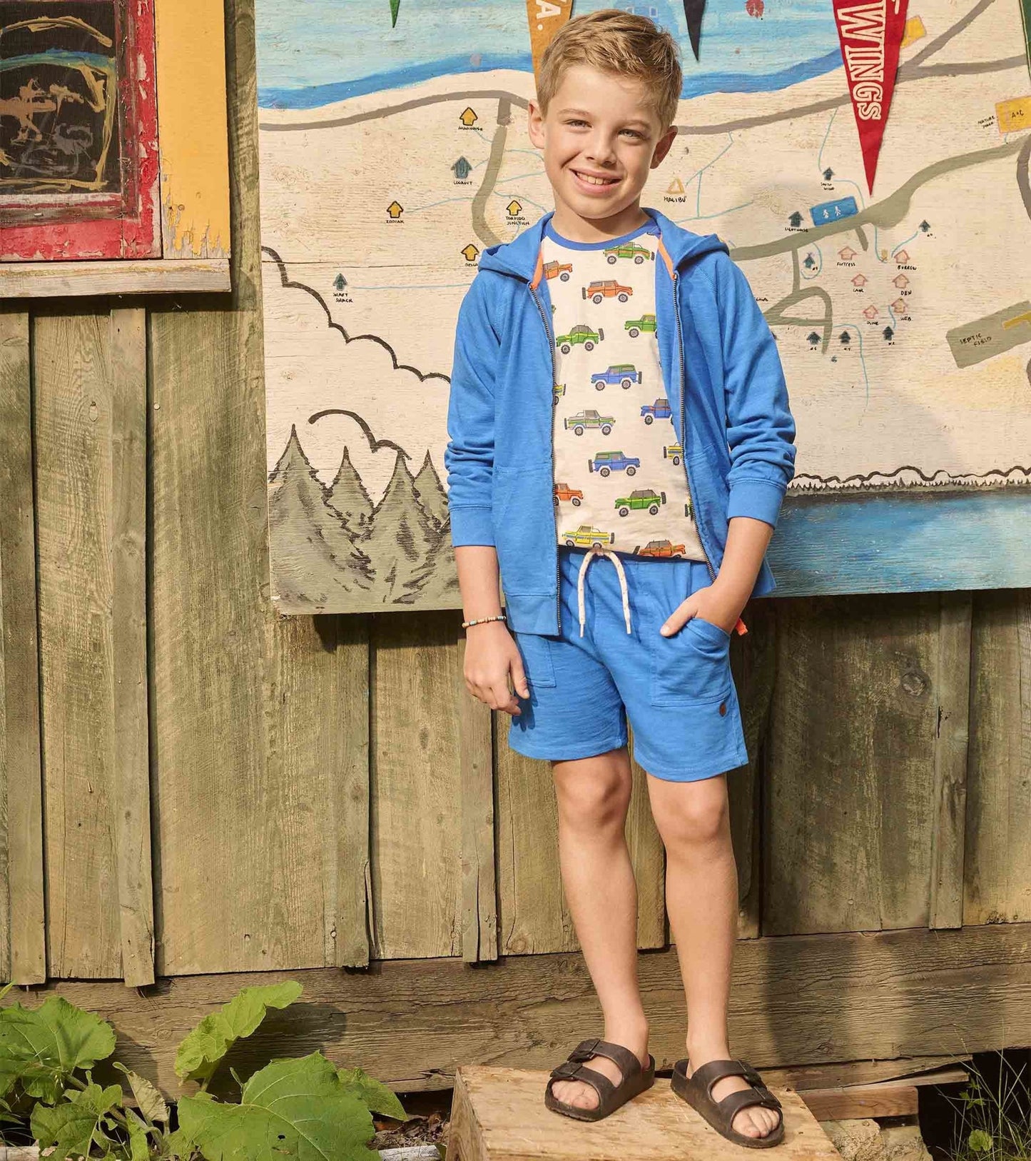 Boys Deep Blue Sky Relaxed Shorts Hatley
