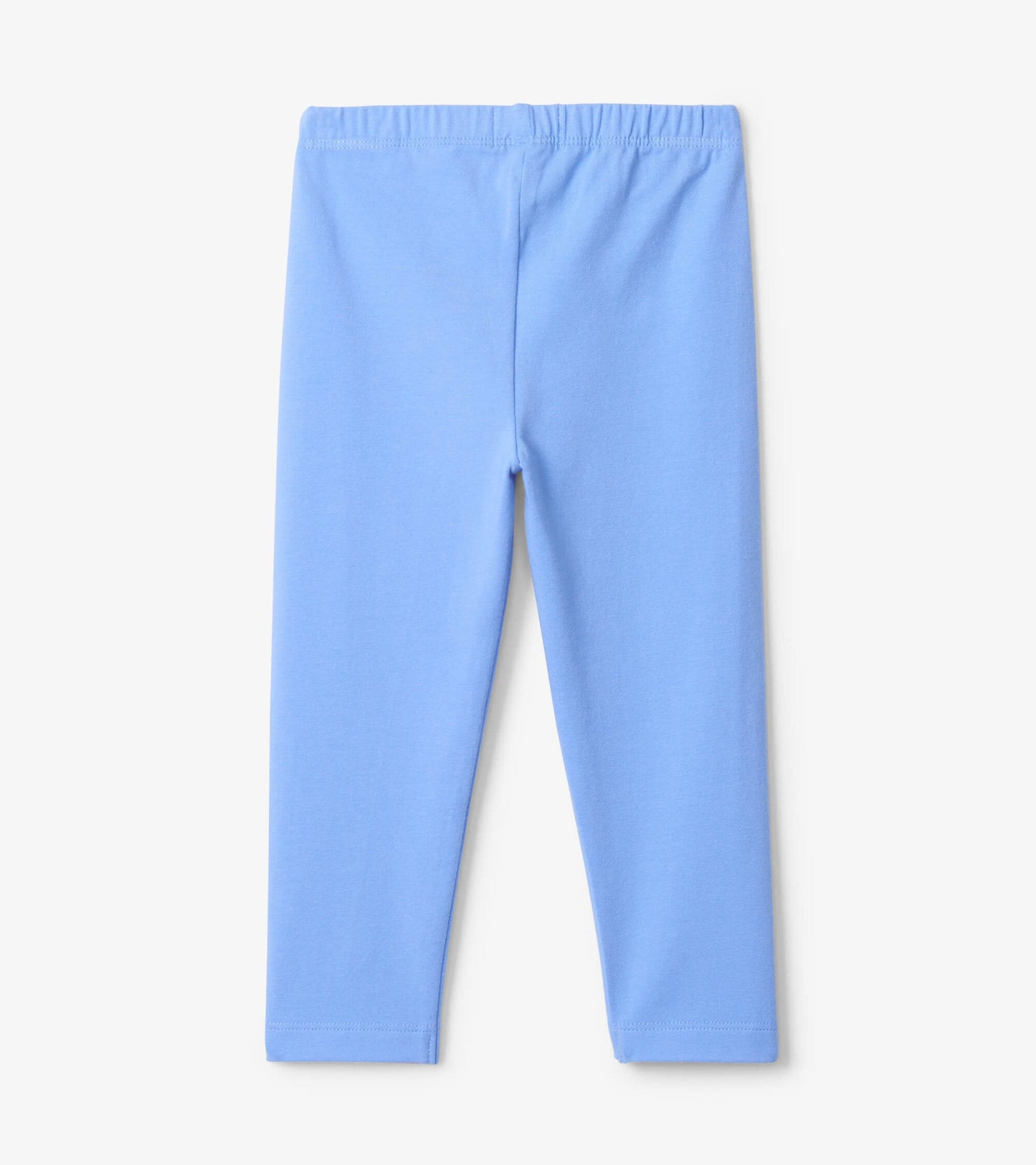 Light blue toddler leggings with an elastic waistband, designed for comfort and ease of movement.