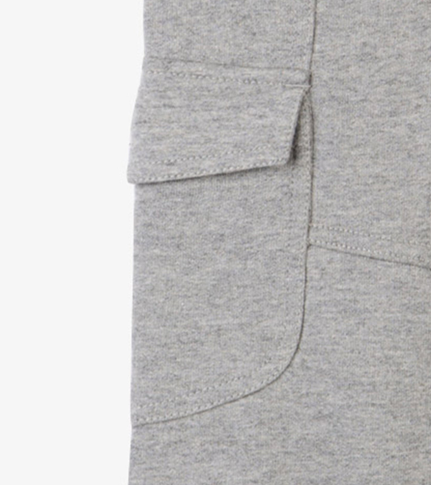 Grey cargo joggers featuring side pockets and a soft, comfortable fabric suitable for active wear.