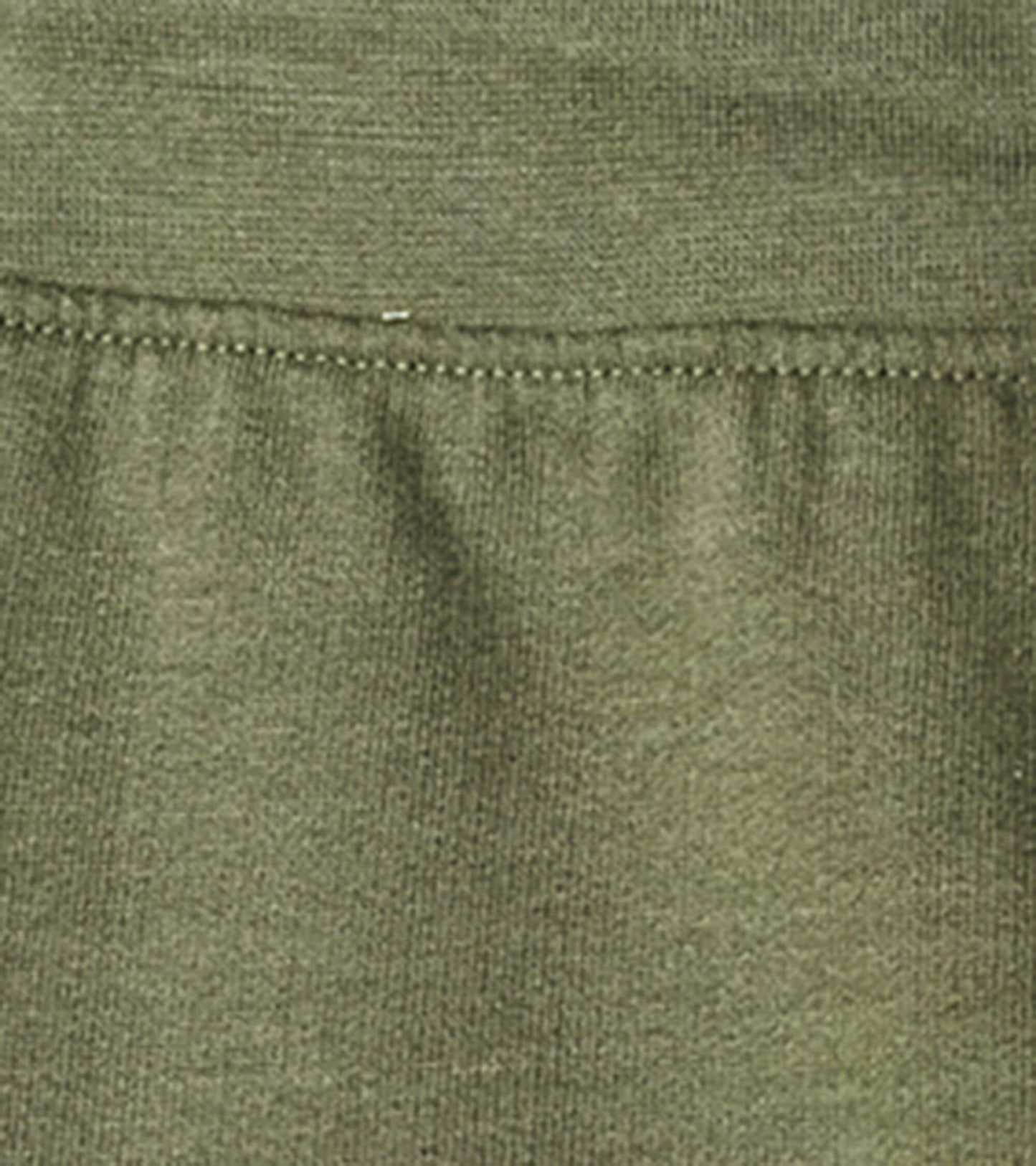 Green melange slim fit joggers with elastic waistband, suitable for casual wear.
