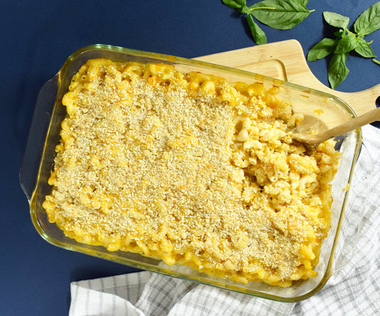 Homemade butternut squash mac ‘n cheese with crispy topping