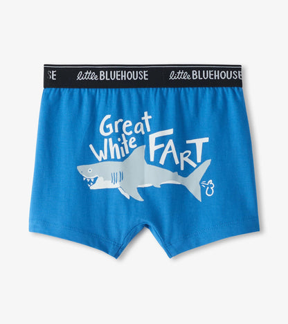 Boys Great White Fart Boys Boxer Briefs