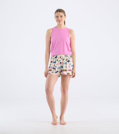 Women's Sketch Country Pajama Shorts
