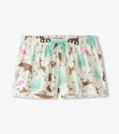Women's Forest Animals Pajama Shorts