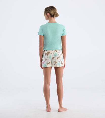 Women's Forest Animals Pajama Shorts