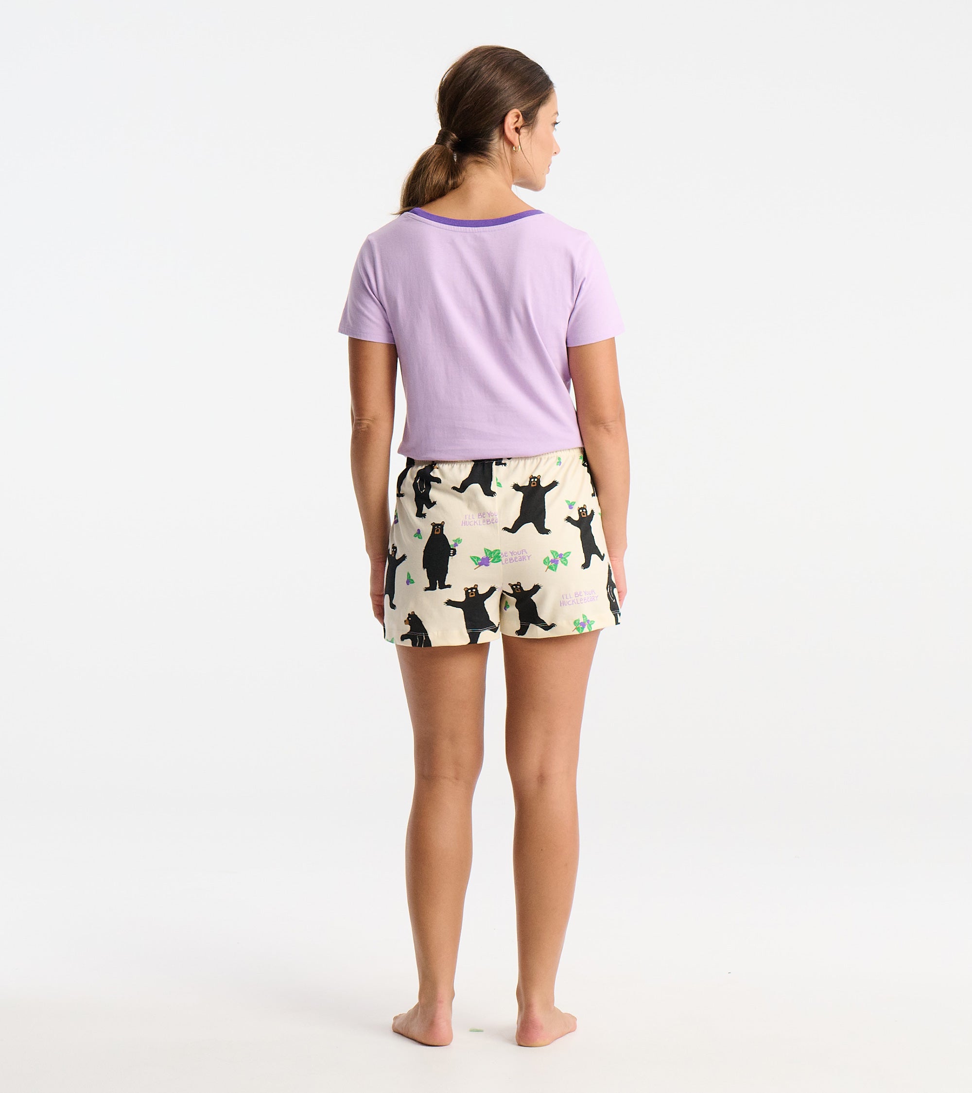 Hucklebeary Women's Cotton Sleep Shorts