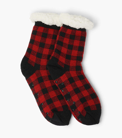 Buffalo Plaid Women's Sherpa Lined Cabin Sock