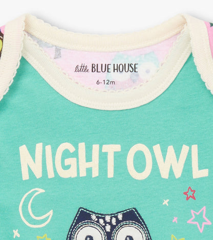 Baby Night Owl Bodysuit & Hat