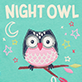 Baby Night Owl Bodysuit & Hat