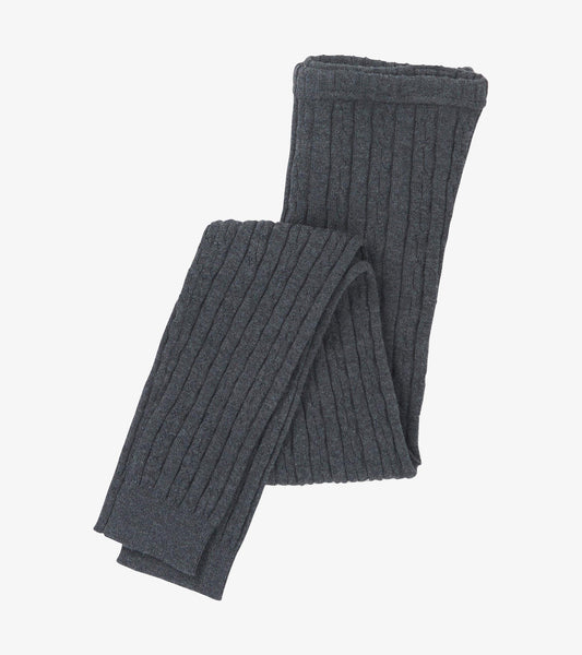 Girls Charcoal Cable Knit Tights