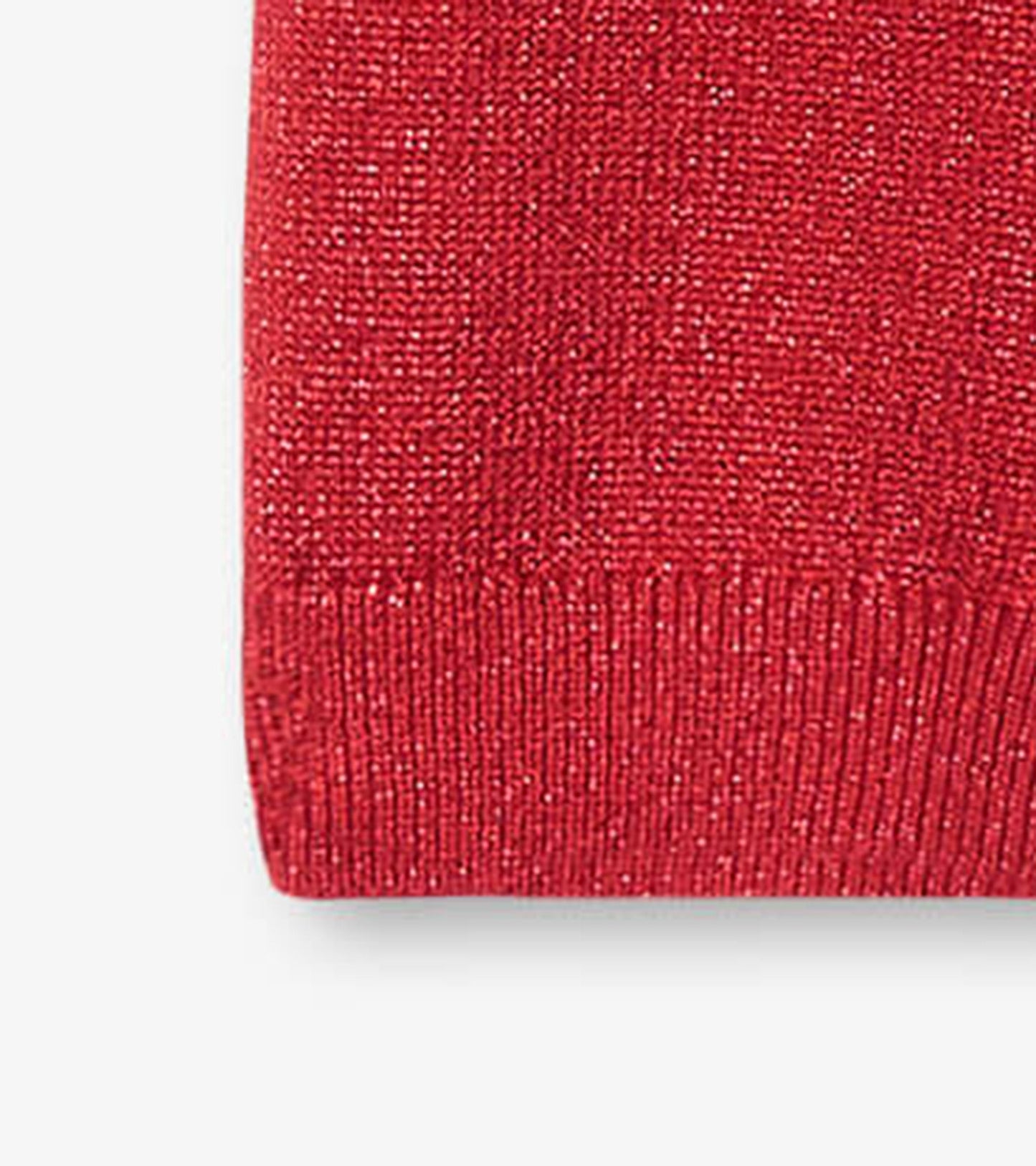 Red shimmer cable knit leggings with a soft texture, suitable for babies aged 0-24 months.