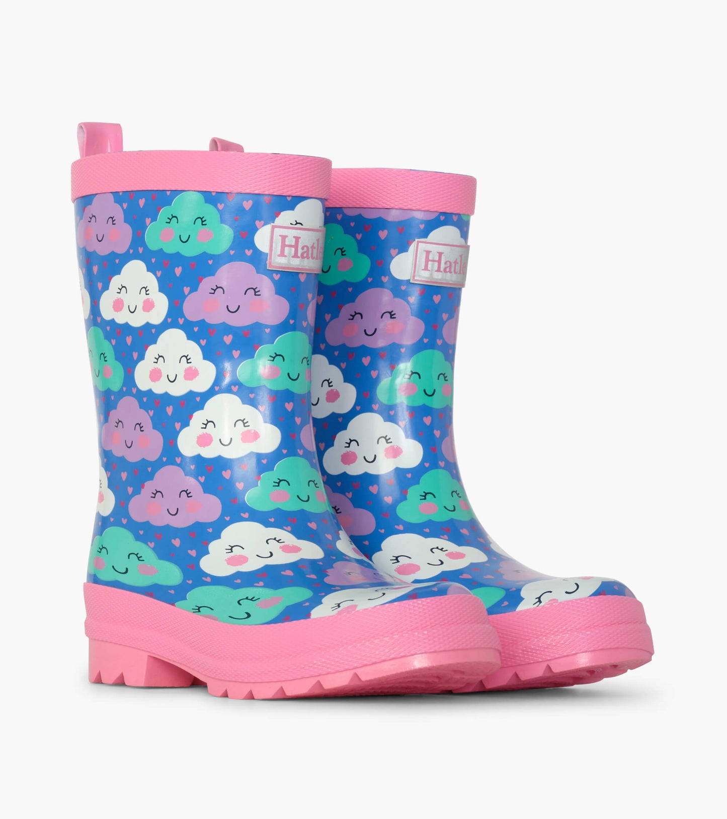 Cheerful Clouds Shiny Rain Boots