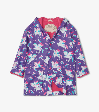 Girls Unicorn Button-Up Raincoat