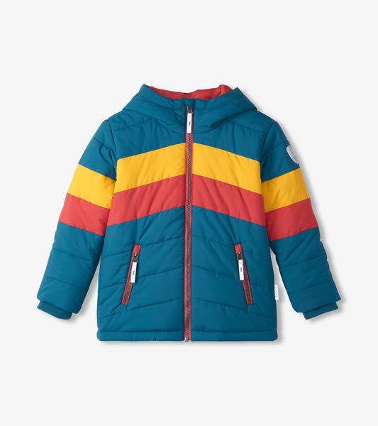 Boys Aspen Colour Block Puffer Jacket