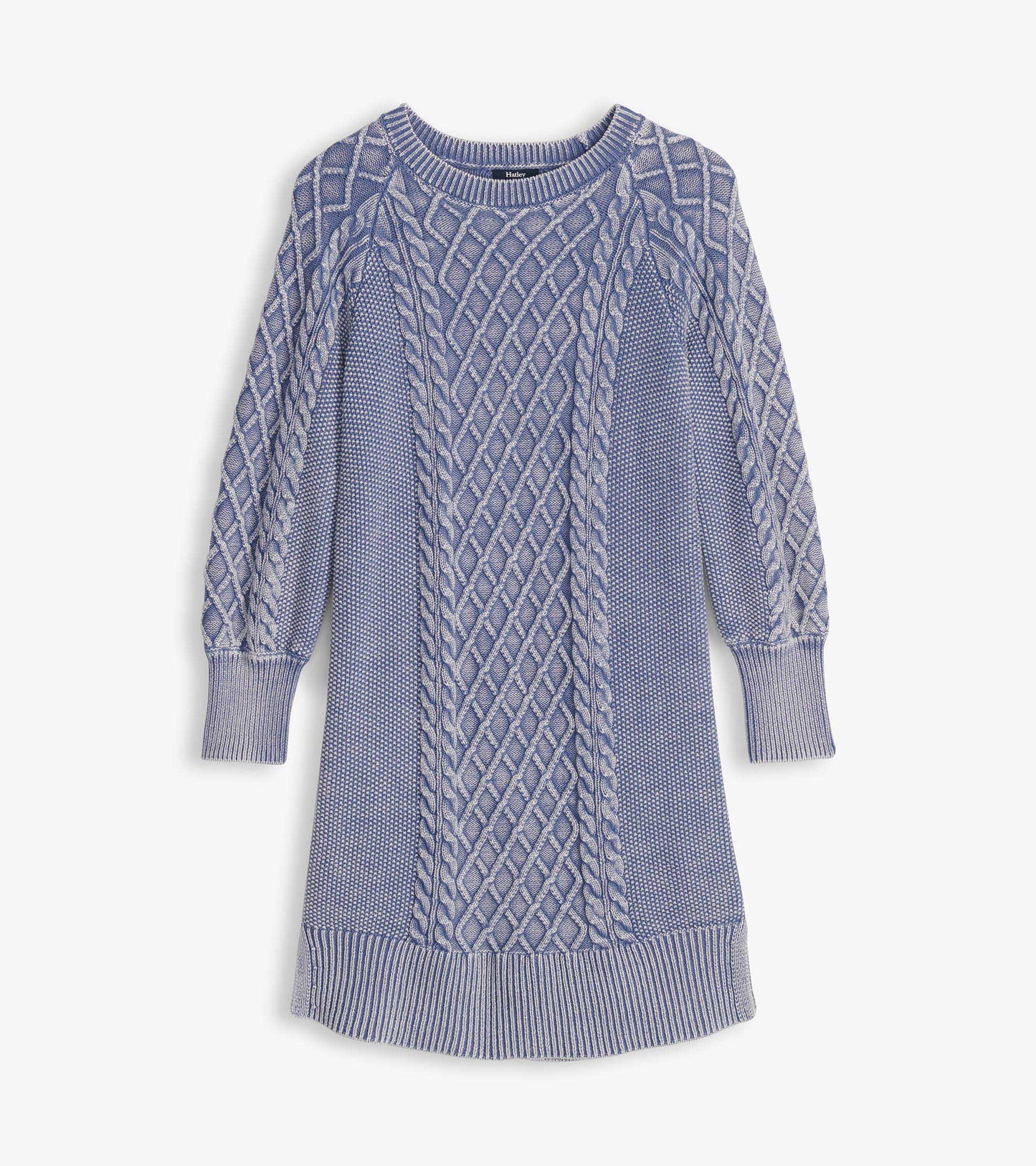 Juliet Cable Knit Dress - Bleached Denim