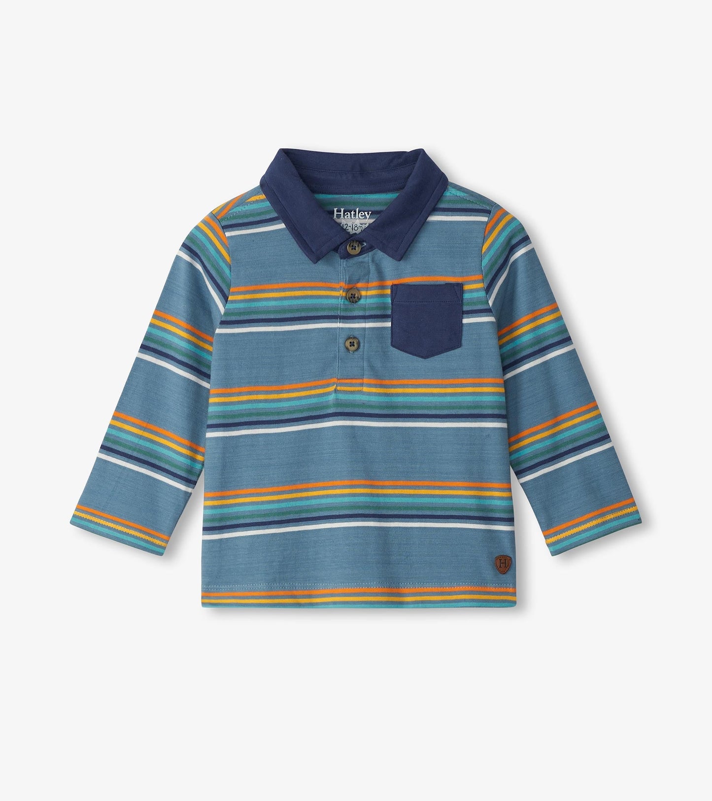 Baby & Toddler Boys Bluestone Stripes Long Sleeve Polo T-Shirt