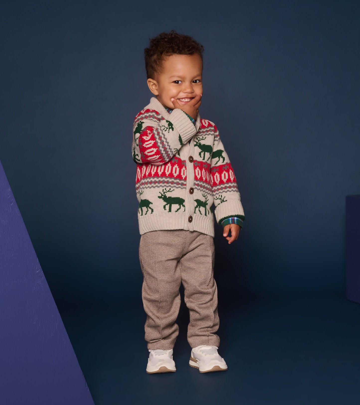 Baby & Toddler Boys Brown Sugar Herringbone Pants