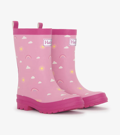 Girls Sun Charms Matte Rain Boots