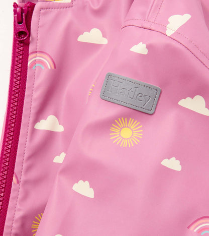 Girls Sun Charms Zip-Up Rain Jacket