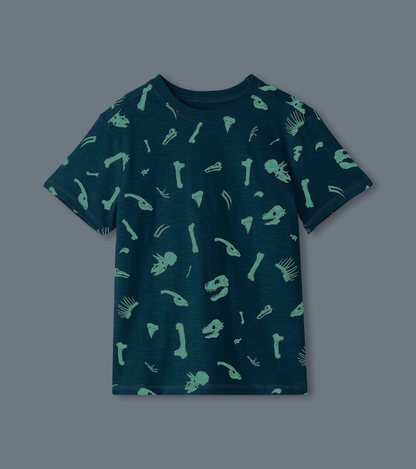 Boys Dino Fossils Glow in the Dark Graphic Tee