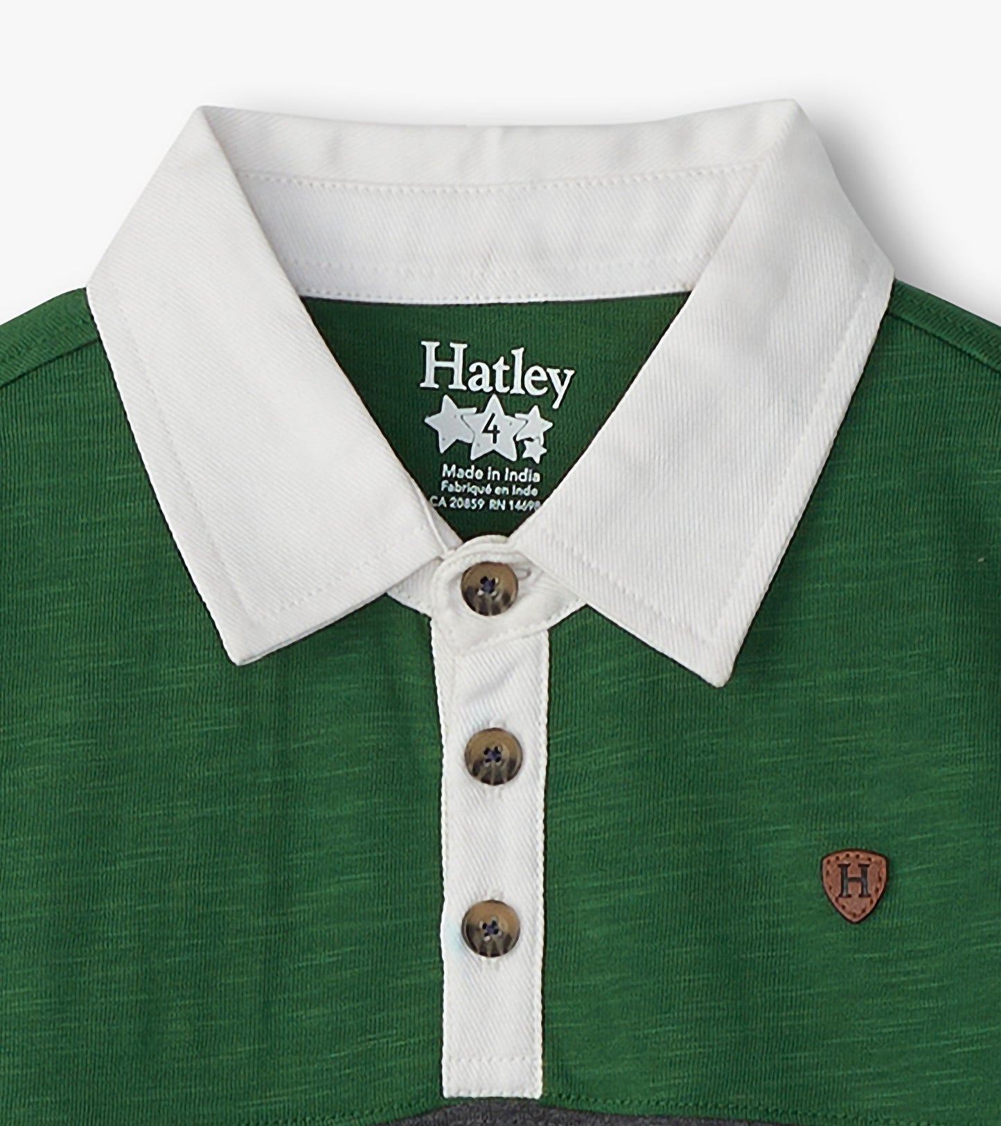 Boys Preppy Panelled Long Sleeve Polo Shirt