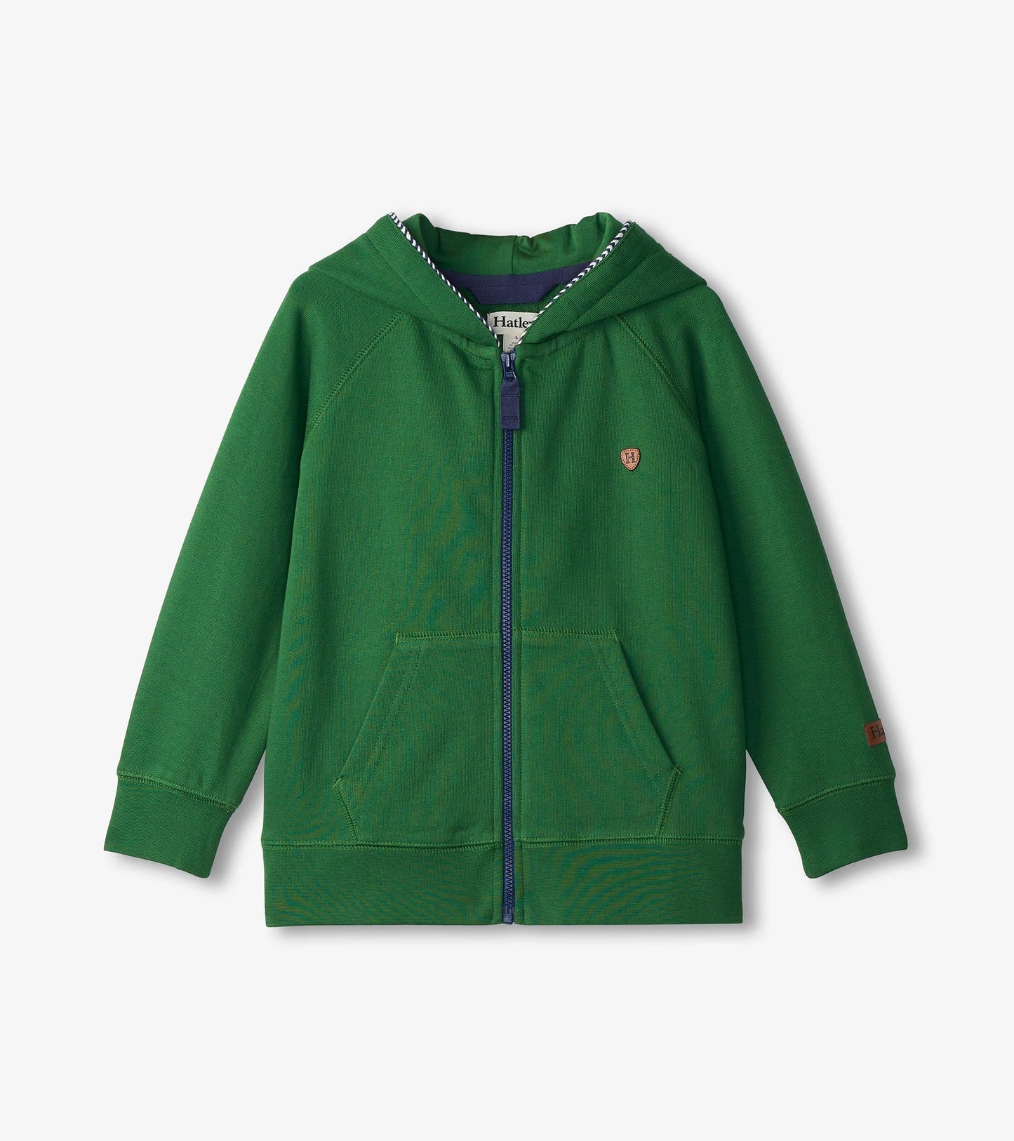 Boys Eden Green Zip-Up Hoodie