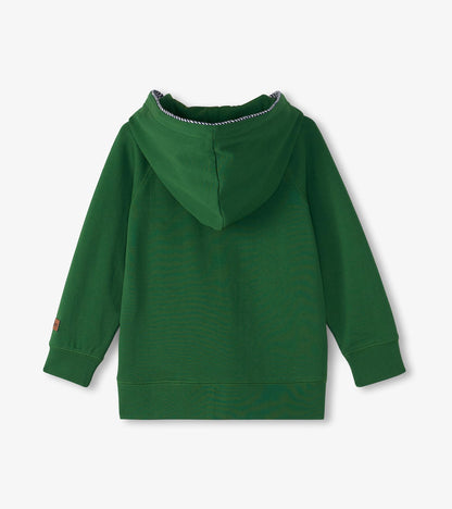 Boys Eden Green Zip-Up Hoodie