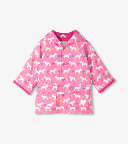 Baby & Toddler Girls French Bulldogs Button-Up Rain Jacket