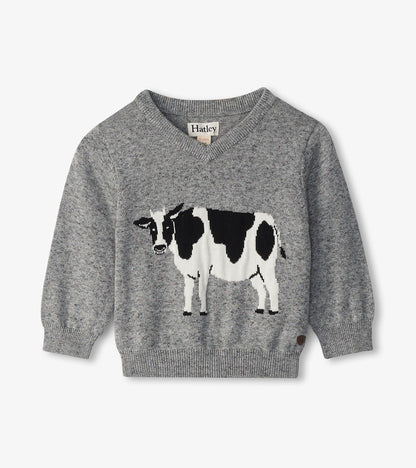 Baby & Toddler Boys Milk Cow V-Neck Sweater