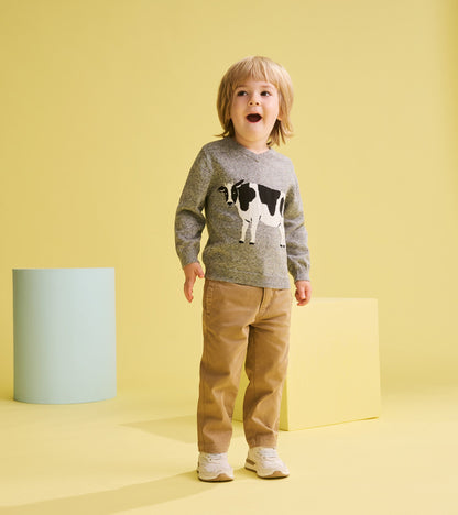 Baby & Toddler Boys Milk Cow V-Neck Sweater