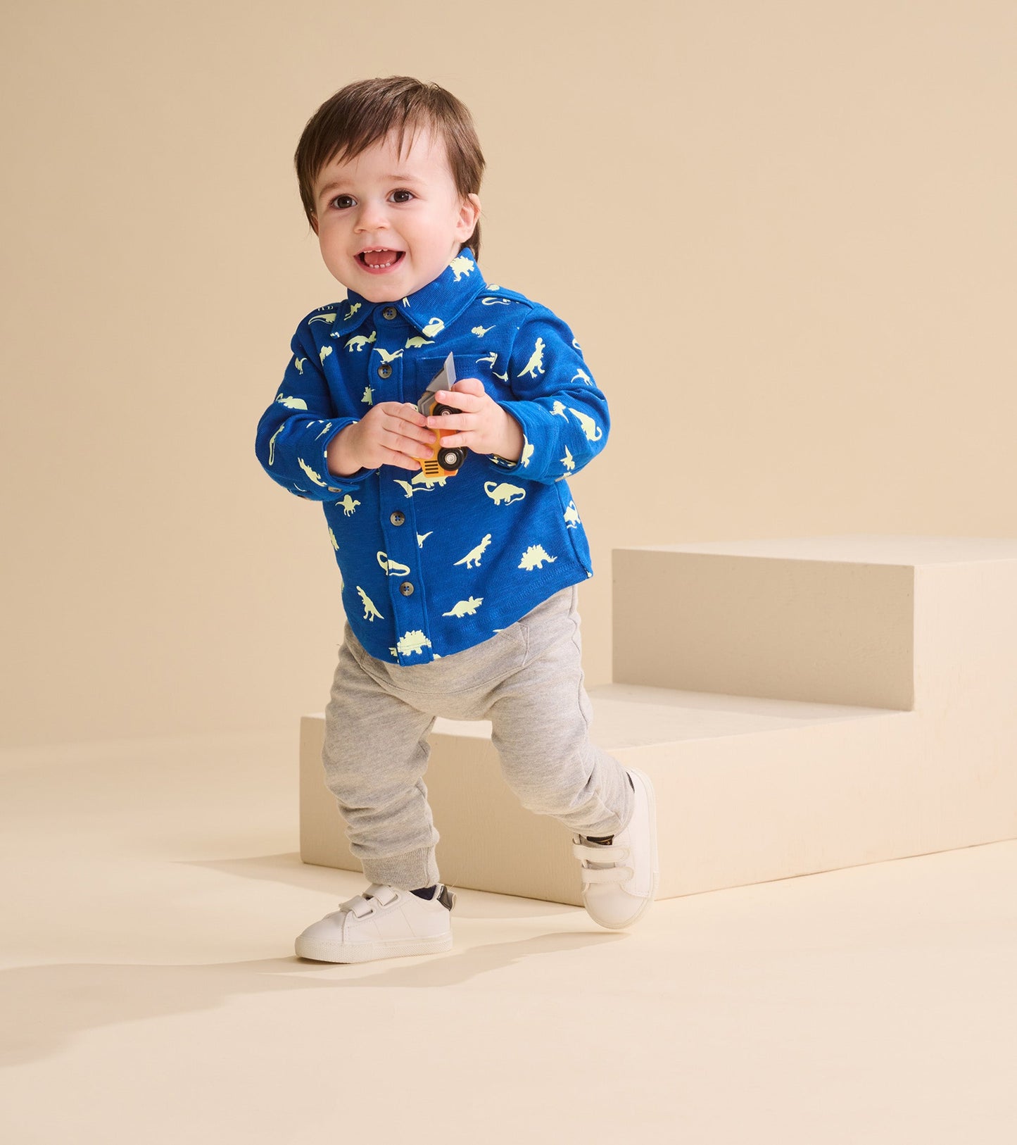 Baby & Toddler Boys Mini Dinos Button Down Shirt