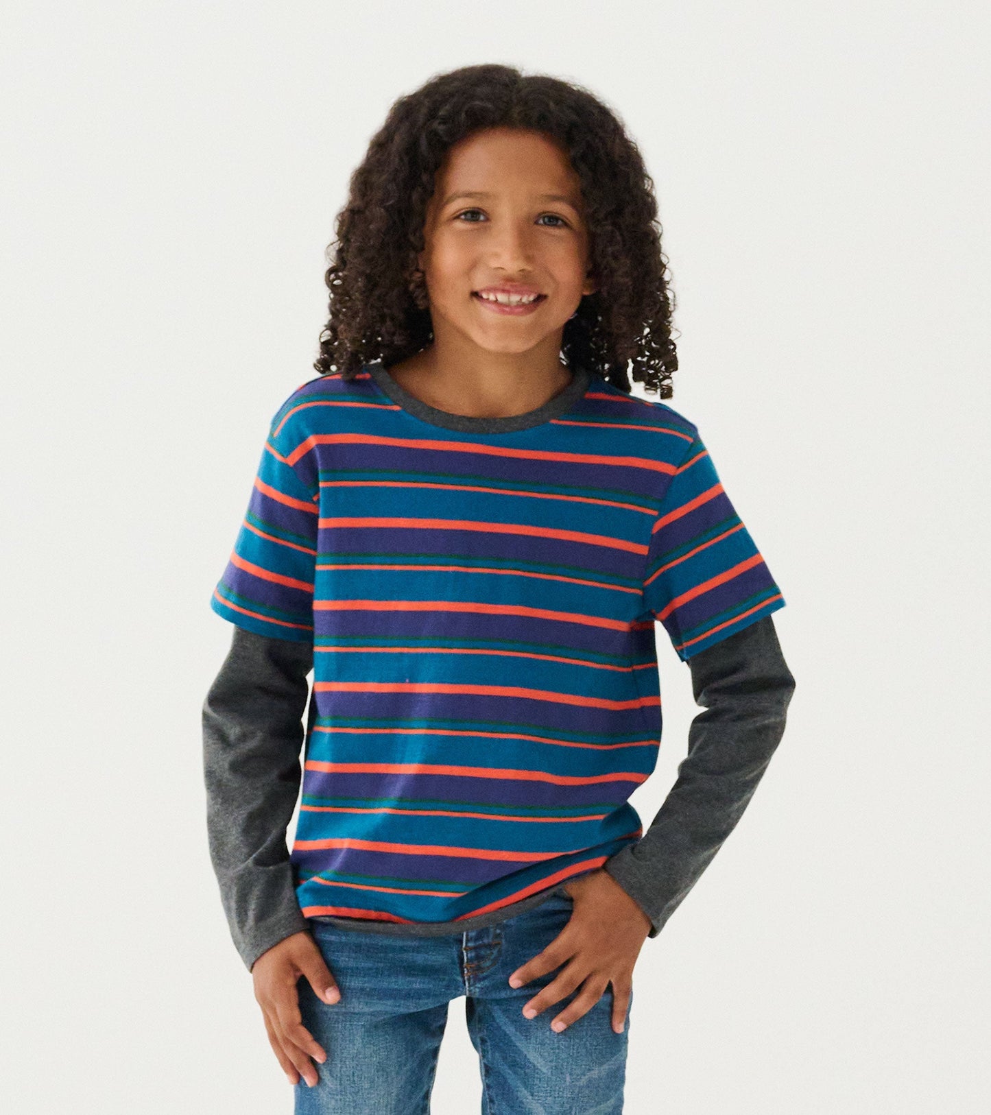 Boys Moroccan Blue Fooler Long Sleeve T-Shirt