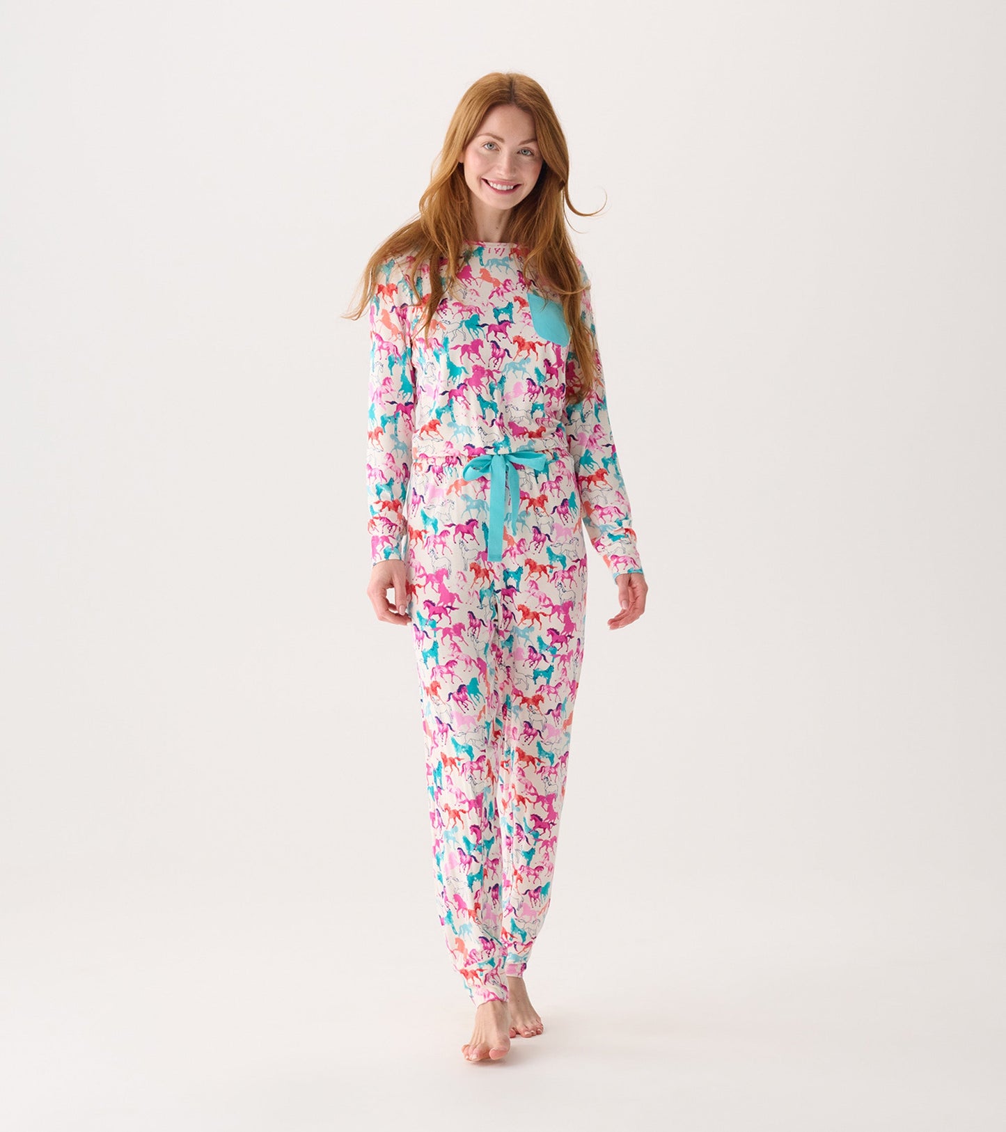 Women's Photo Horses Bamboo Pajama Set