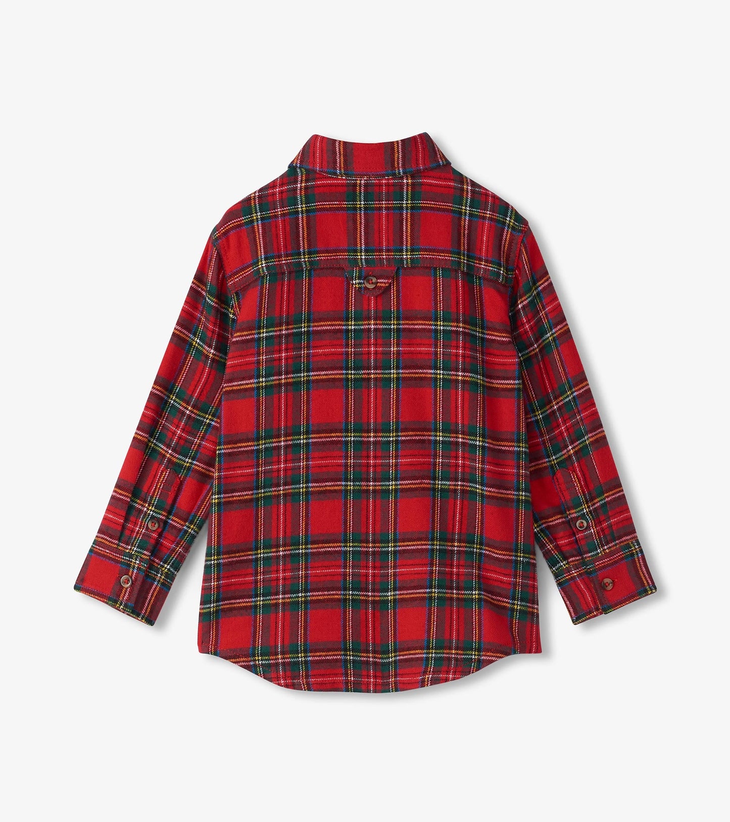 Boys Red Plaid Button Down Shirt