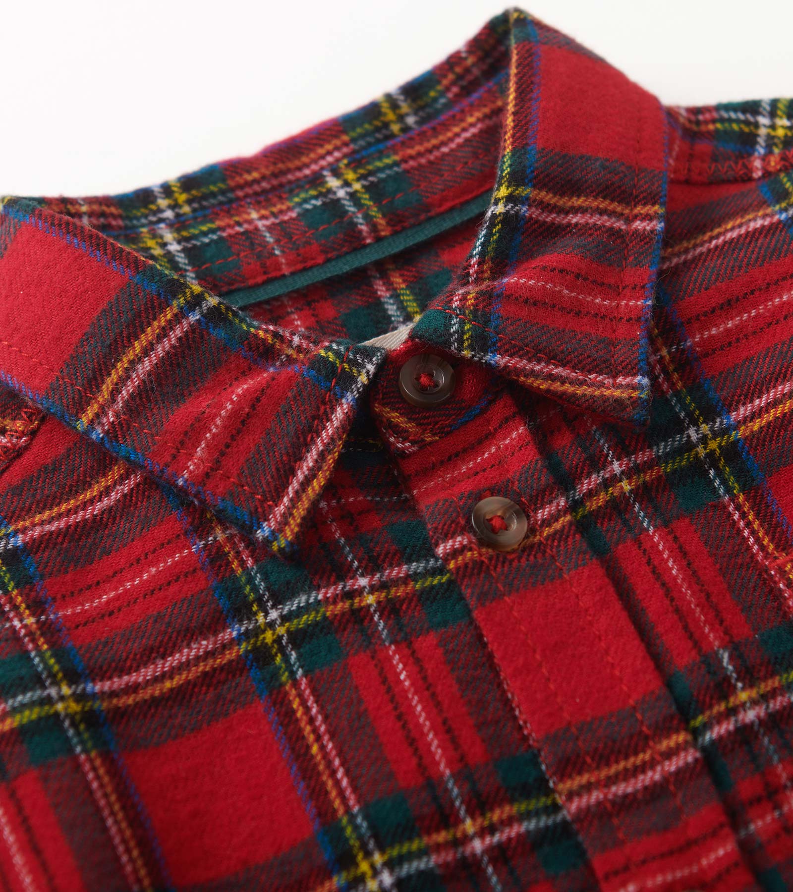 Boys Red Plaid Button Down Shirt - Main Image
