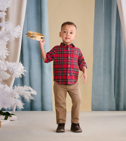 Baby & Toddler Red Plaid Button Down Shirt