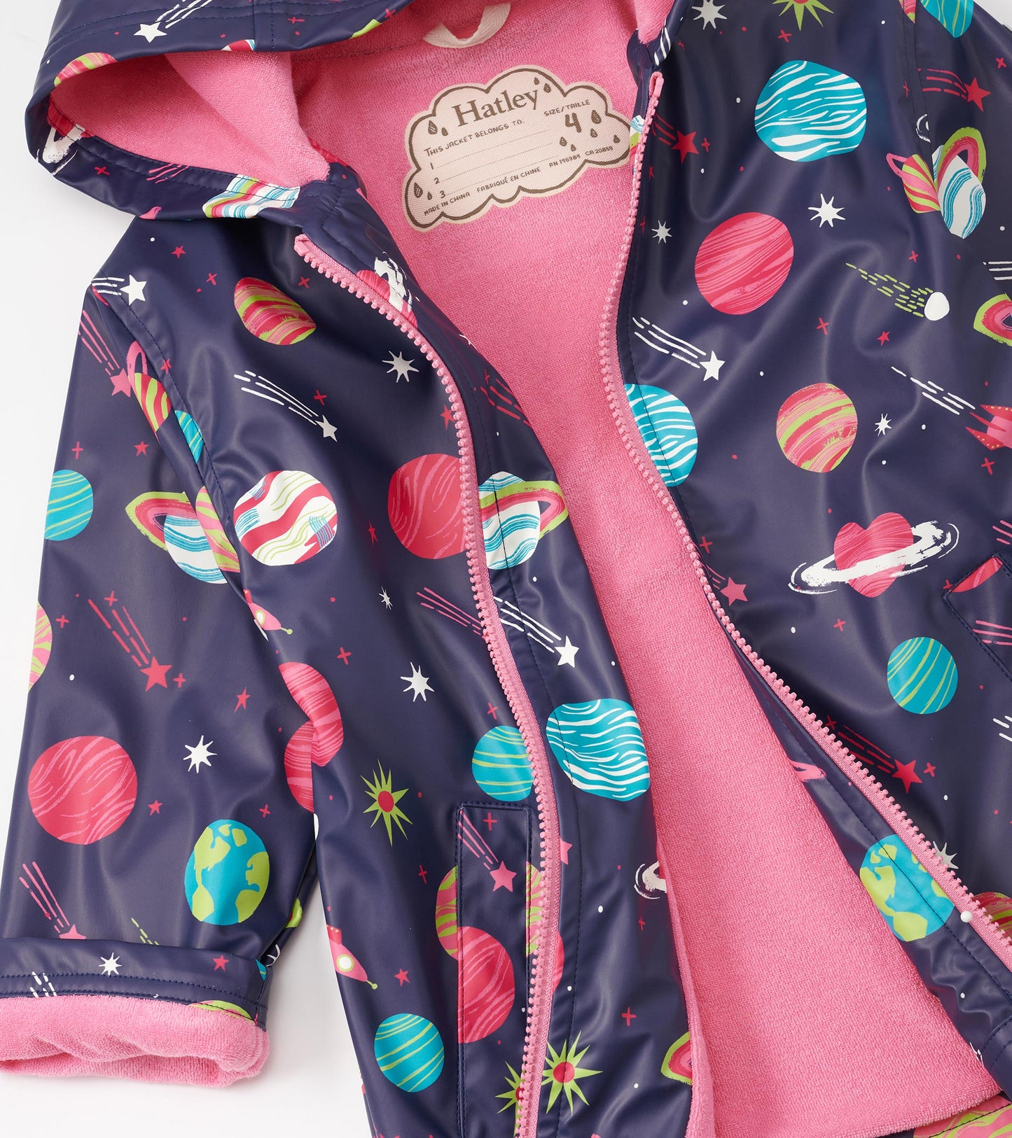 Girls Interstellar Zip-Up Rain Jacket