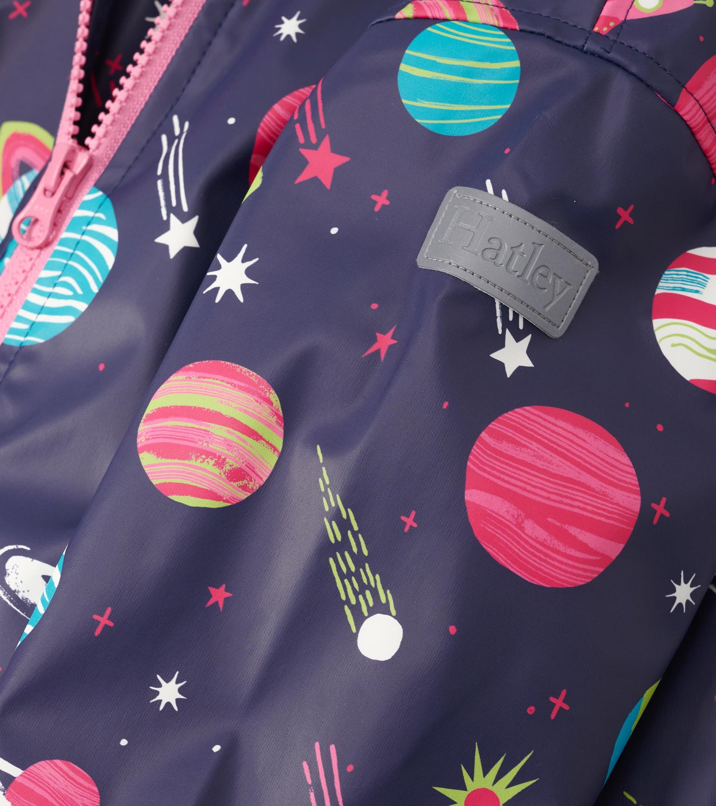 Girls Interstellar Zip-Up Rain Jacket